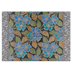 Planche À Découper Art Nouveau Classique Fleur de Pervenche Bleue Orn