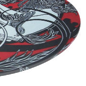 Planche À Découper ART NOUVEAU FAUN Rouge Bourgogne, Noir Blanc (Coin)