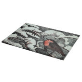 Planche À Découper Art nouveau néerlandais Robin Bird en hiver (Coin)