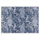 Planche À Découper Art Nouveau Peacock Print, Navy et White (Devant)