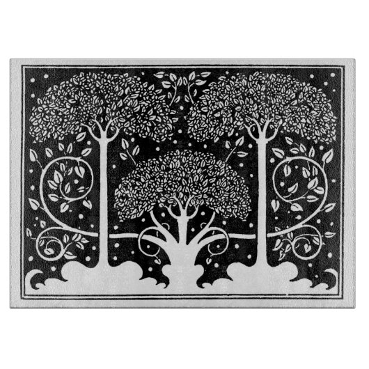 Planche À Découper Art Nouveau Tree Beardsley Motif (Devant)