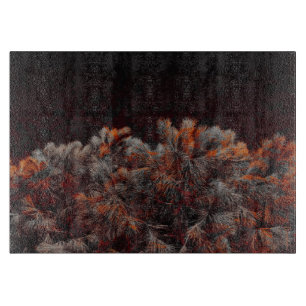 Planche À Découper Art numérique de pin avec taches de couleur orange