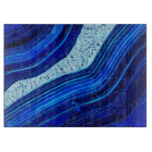 Planche À Découper Art numérique en marbre bleu Agate (Devant)