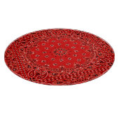 Planche À Découper Art occidental rouge en verre de tissu d'écharpe (Coin)