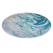 Planche À Découper Art Océanique : Fissures D'Agate De Marbre. (Coin)