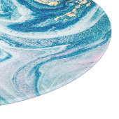 Planche À Découper Art Océanique : Fissures D'Agate De Marbre. (Coin)