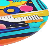 Planche À Découper Art Pop Abstrait Vibrant (Coin)
