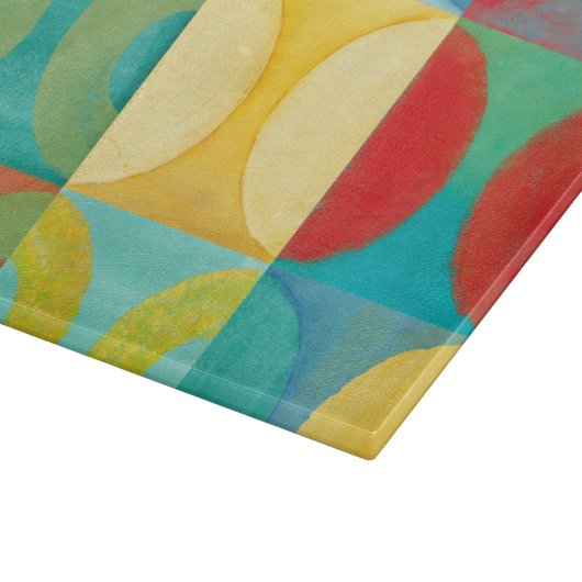 Planche À Découper Art Pop brillant avec cercles et Carré (Coin)