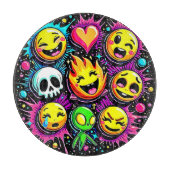Planche À Découper Art pop Emoji vibrant (Devant)