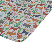 Planche À Découper Art populaire scandinave Monogramme Motif Boho Mod (Coin)