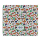 Planche À Découper Art populaire scandinave Monogramme Motif Boho Mod (Devant)