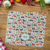 Planche À Découper Art populaire scandinave Monogramme Motif Boho Mod