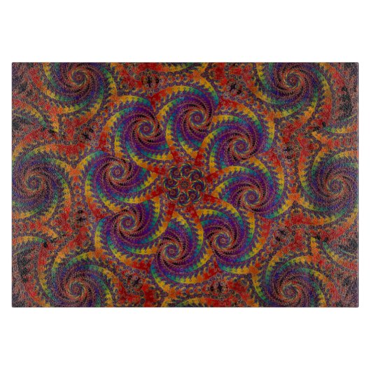 Planche À Découper Art psychédélique de fractale d'arc-en-ciel de (Devant)
