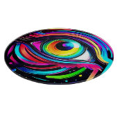 Planche À Découper Art Psychédélique Vibrant de l'Œil (Coin)