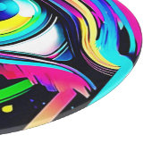 Planche À Découper Art Psychédélique Vibrant de l'Œil (Coin)
