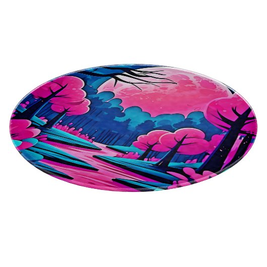 Planche À Découper Art rose Moonlit Forêt (Coin)