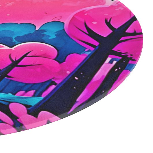 Planche À Découper Art rose Moonlit Forêt (Coin)