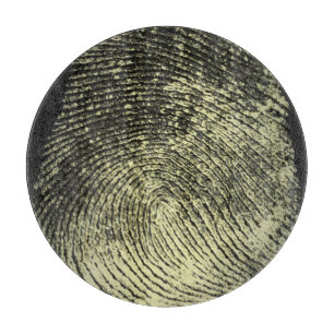 Planche À Découper Art unique d'empreinte digitale à boucle inversée