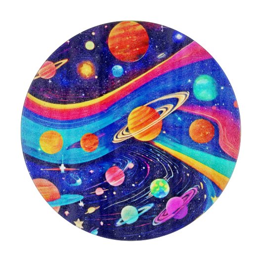 Planche À Découper Art Univers Vibrant (Devant)