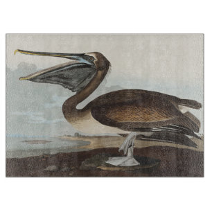 Planche À Découper Art vintage d'Audubon sur le Pélican brun, oiseau