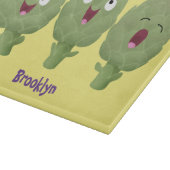 Planche À Découper Artichauts chantants mignons dessin animé végétal (Coin)