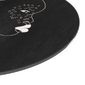 Planche À Découper Artiste africaine noire et blanche (Coin)