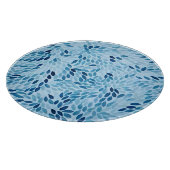 Planche À Découper Artistic Blue Mosaic Petals Glass Cutting Board (Coin)