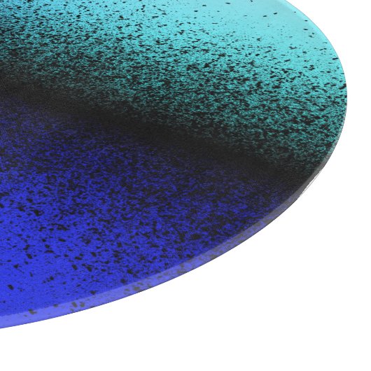 Planche À Découper Artwork Abstrait noir bleu (Coin)