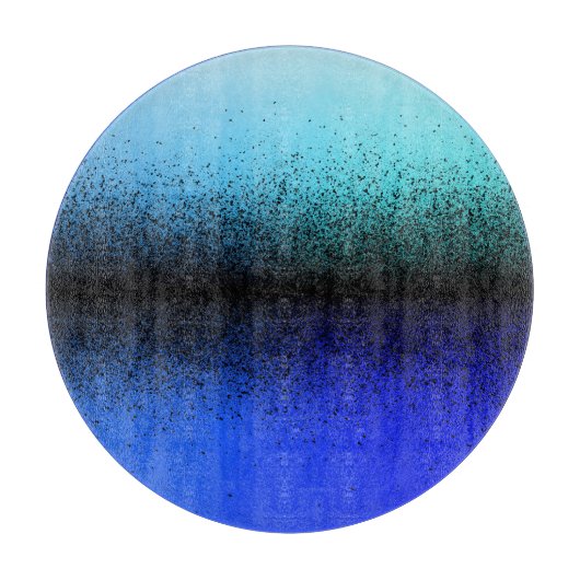 Planche À Découper Artwork Abstrait noir bleu (Devant)