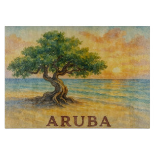 Planche À Découper Aruba Eagle Beach Divi Tree Heure dorée