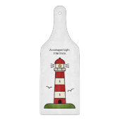 Planche À Découper Assateague phare rouge et blanc rayé (Devant)