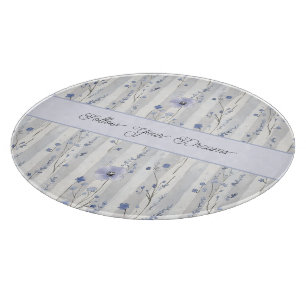 Planche À Découper Assez Chic Fleurs Lavande Rayures 