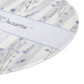 Planche À Découper Assez Chic Fleurs Lavande Rayures  (Coin)