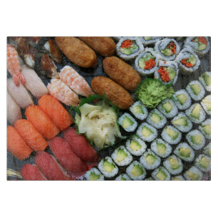 Planche À Découper Assortiment de favoris de sushi japonais