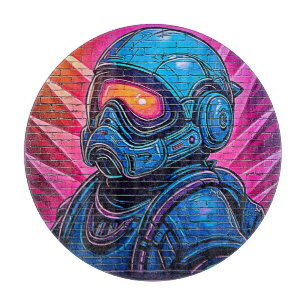 Planche À Découper Astronaute de Neon Cyberpunk