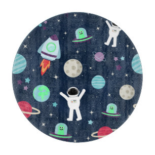 Planche À Découper Astronautes Planètes Fusées et Aliens