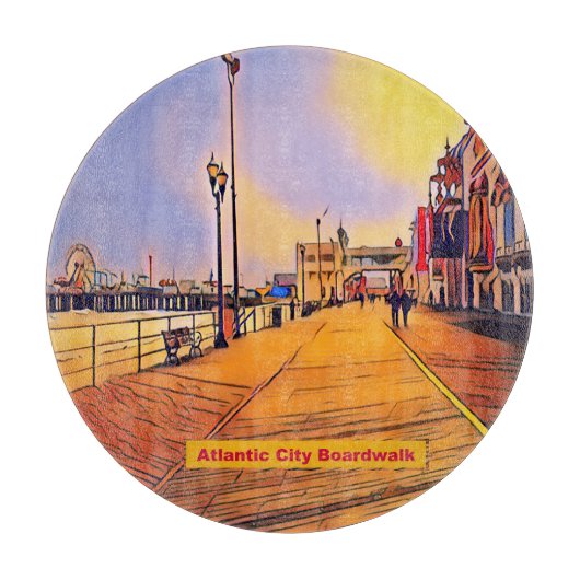 Planche À Découper Atlantic City Beach Boardwalk (Devant)