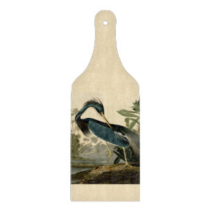 Planche À Découper Audubon Héron de Louisiane Oiseaux Amérique Art