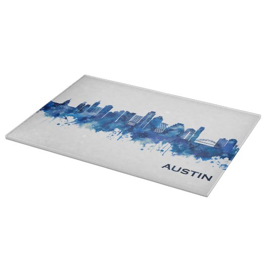 Planche À Découper Austin Texas Skyline Blue (Coin)