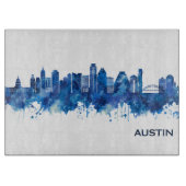 Planche À Découper Austin Texas Skyline Blue (Devant)