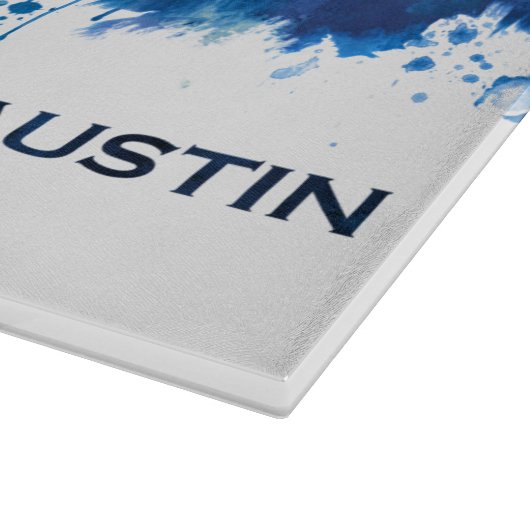 Planche À Découper Austin Texas Skyline Blue (Coin)