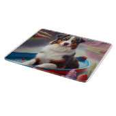 Planche À Découper Australian Shepherd on Paddle : Une aventure Pitto (Coin)