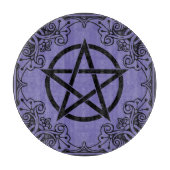 Planche À Découper Autel Pentacle Orné Violet (Devant)