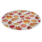 Planche À Découper Automne Botanique Sans Seamless : Élégance Florale (Coin)