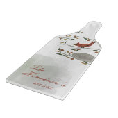 Planche À Découper Automne Cardinal rouge et vert établi (Coin)