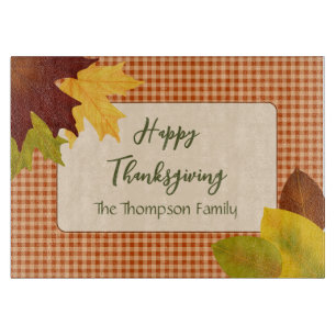 Planche À Découper Automne En vichy Thanksgiving Cutboard