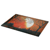 Planche À Découper Automne, feuille, lune, grange, maison, hibou (Coin)