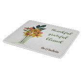 Planche À Découper Automne Fleurs moulées Imprimer le verre (Coin)