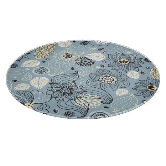 Planche À Découper Automne Floral : Design saisonnier élégant (Coin)