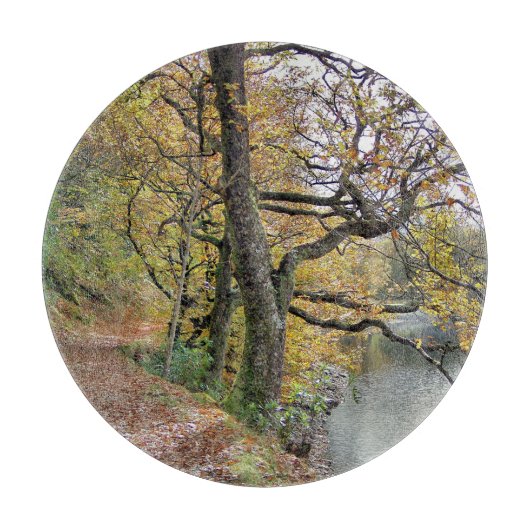 PLANCHE À DÉCOUPER AUTOMNE PAR LE LAC (Devant)